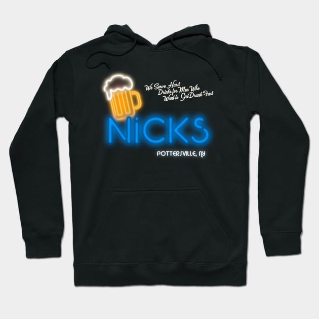 Nicks Bar Pottersville NY Hoodie by darklordpug